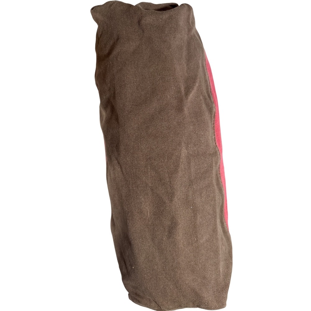 Life is Good Red Brown‎ 100 % Cotton Canvas Heart Graphic Tote Shoulder Bag - Picture 6 of 9